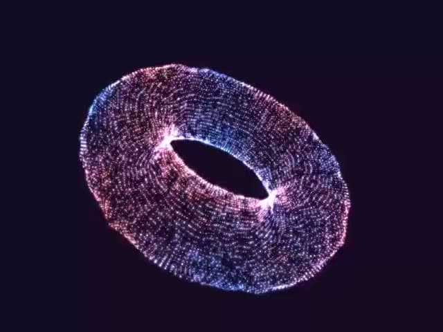 A frame from Morphing particles