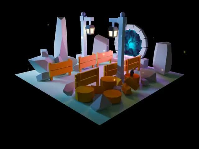 A frame from Portal scene